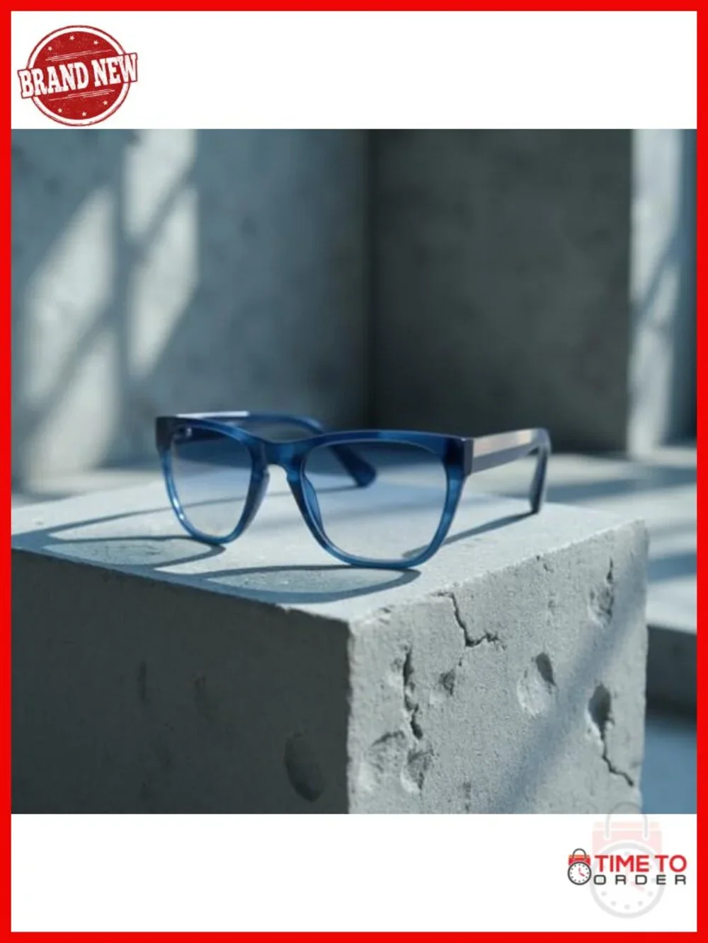 Italian-Crafted Square Wayfarer Sunglasses UV400 Protection Acetate Frame